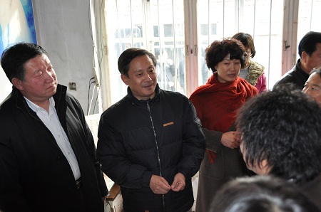 蓝野副秘书长与王博识副主任一行走访乡村计生专干